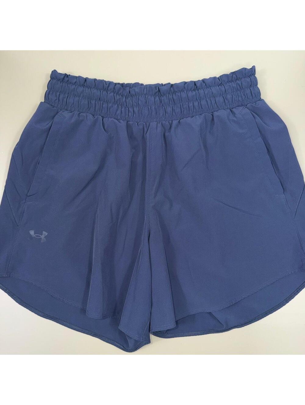 Under Armour Women’s Running Shorts Blue Elastic Waist Pockets Size Medium